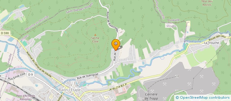 localisation de l'entreprise SCI DU CENTRE  RAON-L'ETAPE