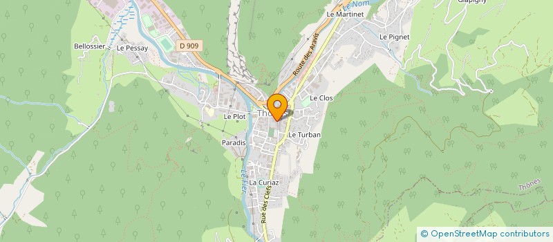 localisation de l'entreprise SCI DU CENTRE à THONES