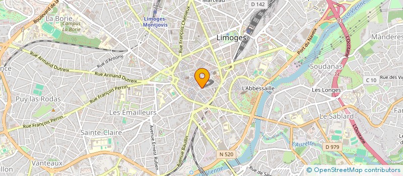 localisation de l'entreprise SCI DU CENTRE à LIMOGES