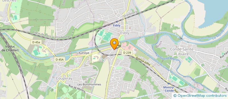 localisation de l'entreprise SCI DU CENTRE à ESBLY