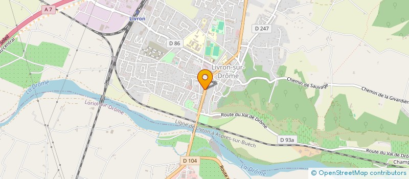 localisation de l'entreprise SCI DU CENTRE  LIVRON-SUR-DROME