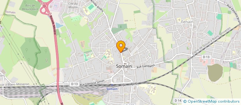 localisation de l'entreprise SCI DU CENTRE  SOMAIN