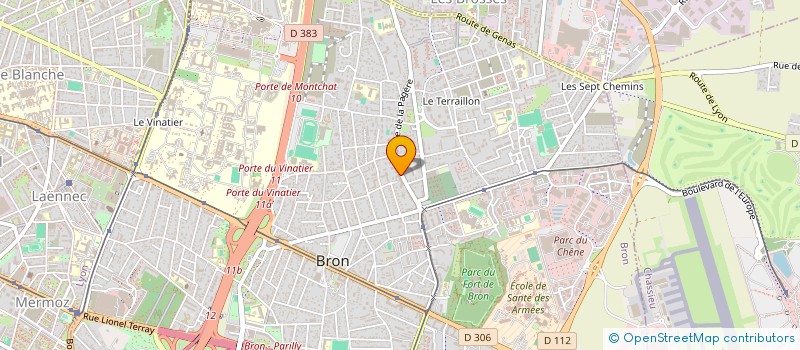 localisation de l'entreprise SCI DU CENTRE  BRON