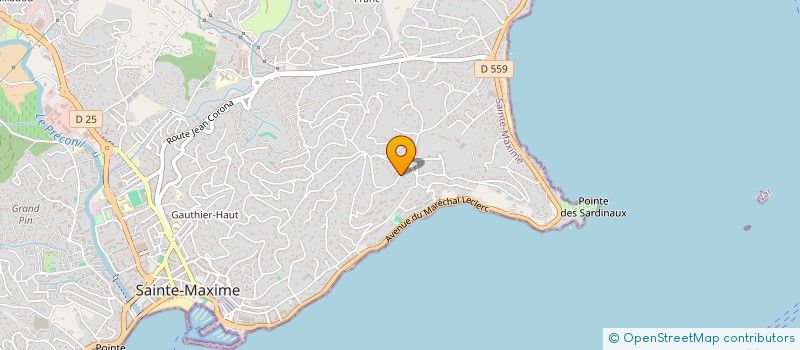 localisation de l'entreprise SCI DU CENTRE à SAINTE-MAXIME