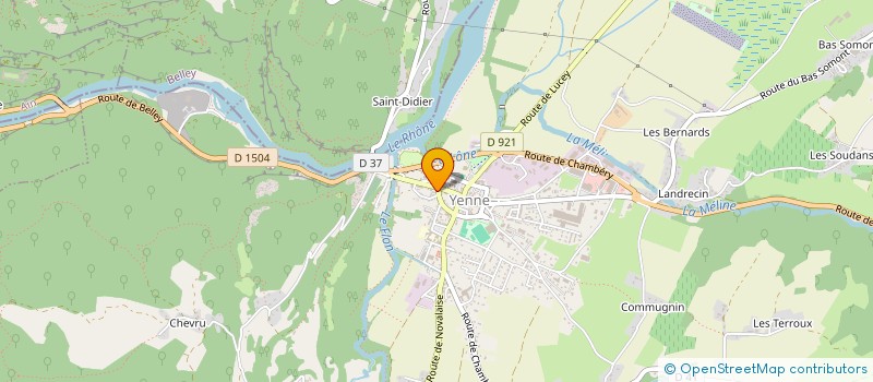 localisation de l'entreprise SCI DU CENTRE  YENNE