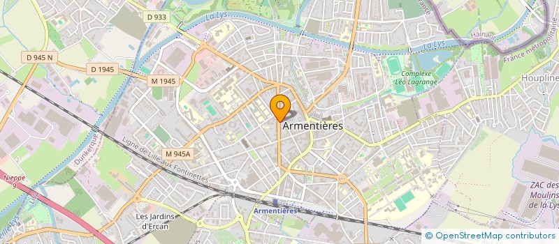 localisation de l'entreprise SCI DU CENTRE  ARMENTIERES