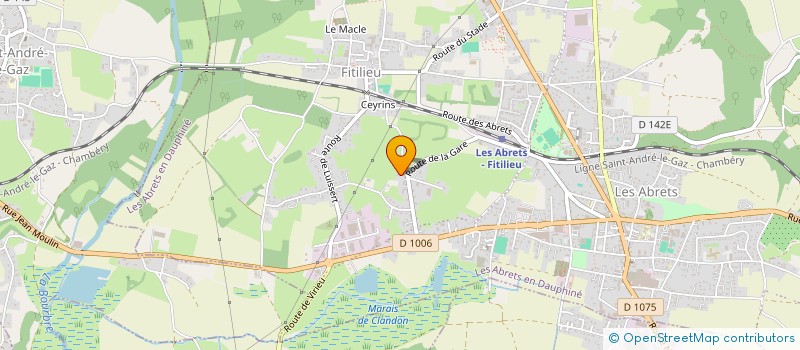 localisation de l'entreprise SCI DU CENTRE  LES ABRETS-EN-DAUPHINE