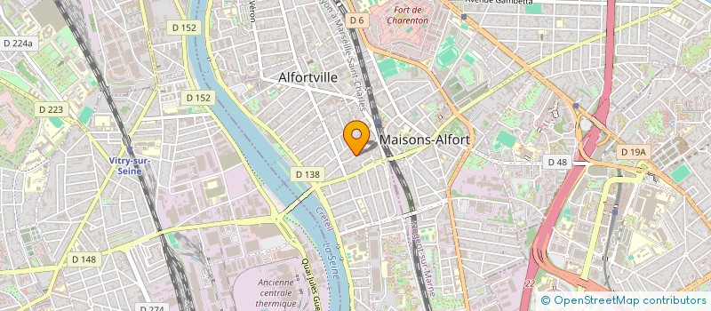 localisation de l'entreprise SCI DU CENTRE 5 BIS A QUAI REPUBLIQUE à ALFORTVILLE