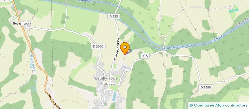 localisation de l'entreprise SCI DU CENTRE  LEUILLY-SOUS-COUCY