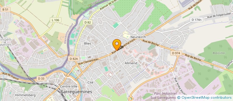 localisation de l'entreprise SCI DU CENTRE à SARREGUEMINES