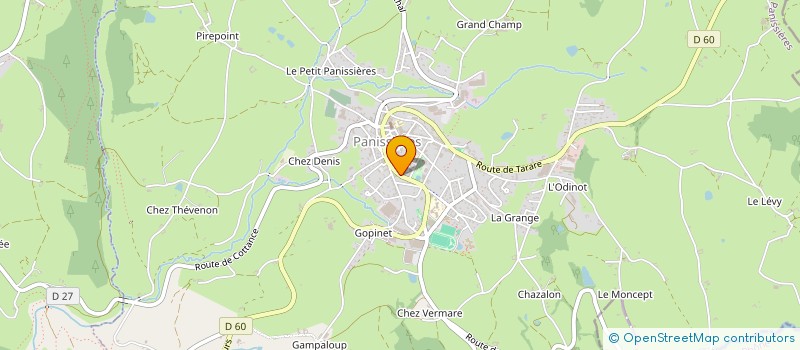 localisation de l'entreprise SCI DU CENTRE-BOURG  PANISSIERES