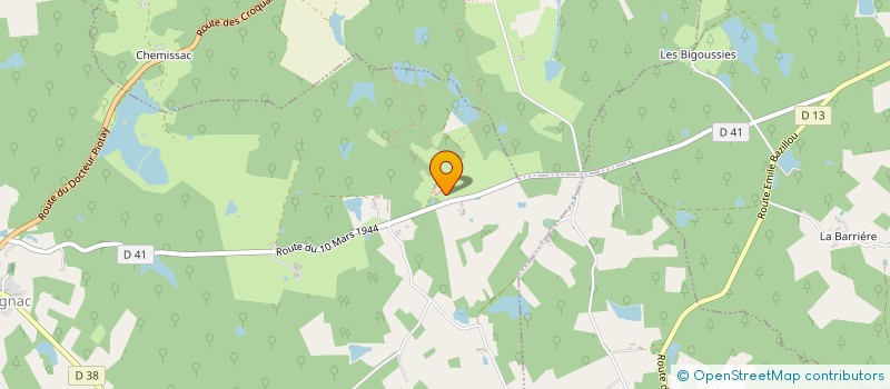 localisation de l'entreprise SCI DU CENTRE COMMERCIAL  ECHOURGNAC