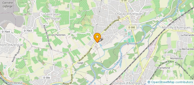 localisation de l'entreprise SCI DU CENTRE DE L'OUEST LYONNAIS  LOZANNE