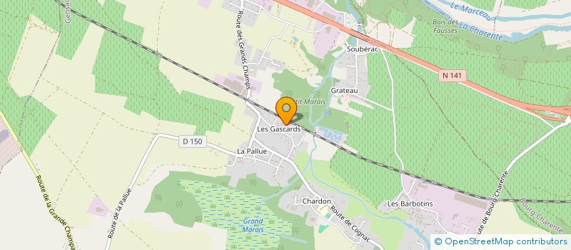 localisation de l'entreprise SCI DU CENTRE DES BARBOTINS à GENSAC-LA-PALLUE