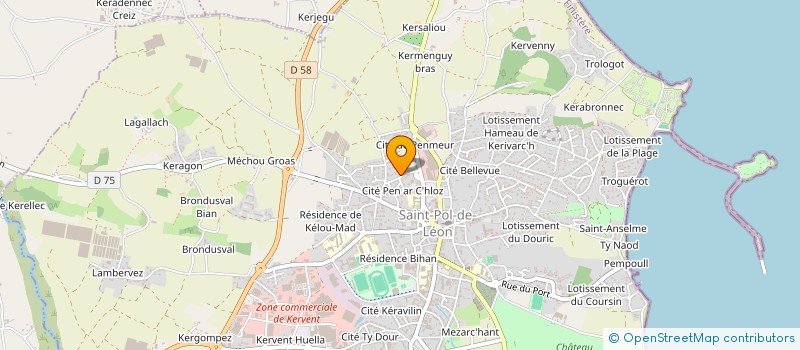 localisation de l'entreprise SCI DU CENTRE MEDICAL LAENNEC  SAINT-POL-DE-LEON