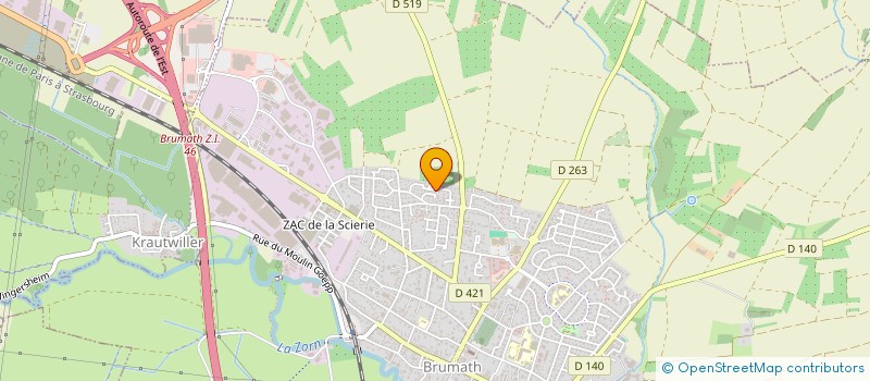 localisation de l'entreprise SCI DU CERF  BRUMATH