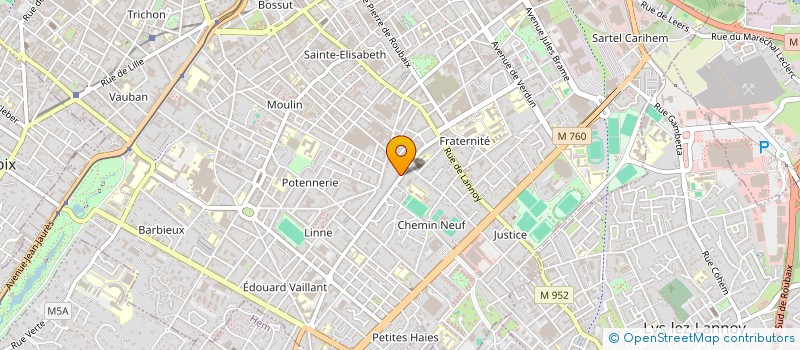 localisation de l'entreprise SCI DU CERISIER  ROUBAIX