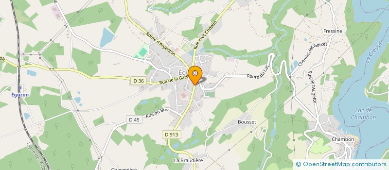 localisation de l'entreprise SCI DU CHAILLOT  EGUZON-CHANTOME