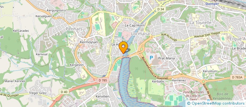 localisation de l'entreprise SCI DU CHALET DE L'ODET à QUIMPER