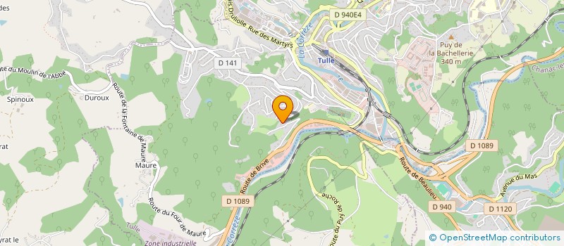 localisation de l'entreprise SCI DU CHAMBON  TULLE