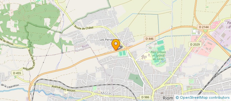 localisation de l'entreprise SCI DU CHAMBON  RIOM