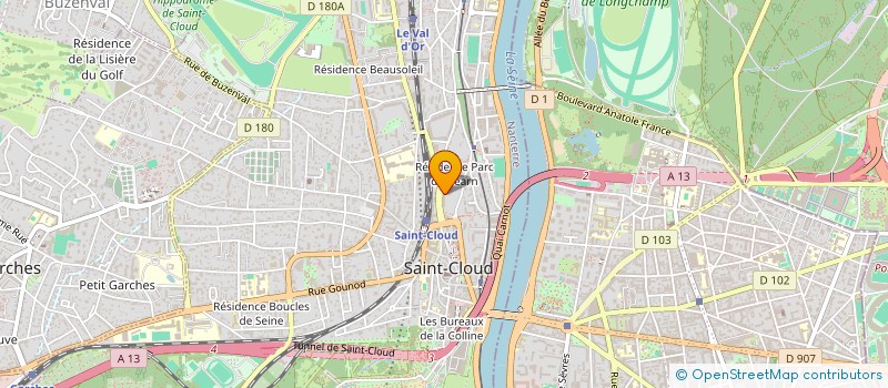localisation de l'entreprise SCI DU CHAMP BERGEOT à SAINT-CLOUD