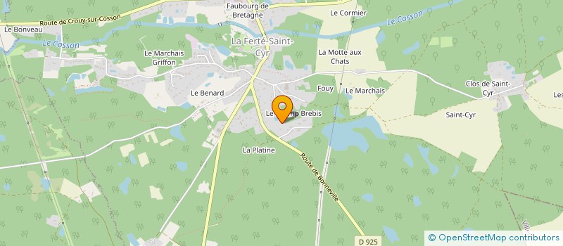 localisation de l'entreprise SCI DU CHAMP BREBIS  LA FERTE-SAINT-CYR