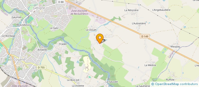 localisation de l'entreprise SCI DU CHAMP DE FOIRE  GETIGNE