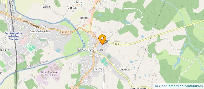 localisation de l'entreprise SCI DU CHAMP DE LAGARDE  LA ROCHE-CHALAIS