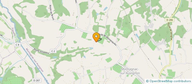 localisation de l'entreprise SCI DU CHAMP DE LESCAZES  MONTAGNAC-SUR-AUVIGNON