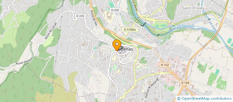 localisation de l'entreprise SCI DU CHAMP DE MARS à AUBENAS