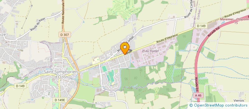 localisation de l'entreprise SCI DU CHAMP DE MARS  SAINT-SYMPHORIEN-D'OZON