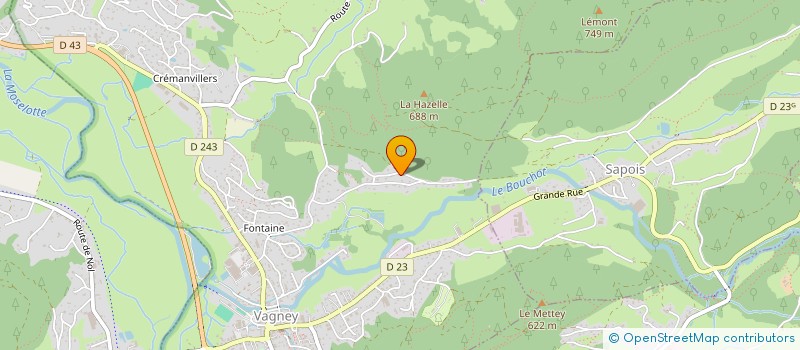 localisation de l'entreprise SCI DU CHAMP DU CHENE  VAGNEY