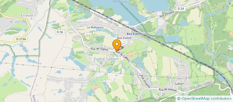 localisation de l'entreprise SCI DU CHAMP DU FRENE à EVETTE-SALBERT