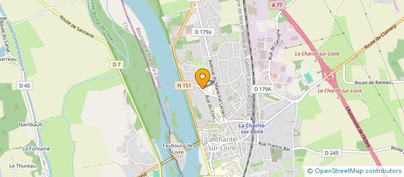 localisation de l'entreprise SCI DU CHAMP DU SEIGNEUR  LA CHARITE-SUR-LOIRE