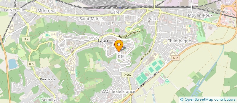 localisation de l'entreprise SCI DU CHAMP FLEURI à LAON