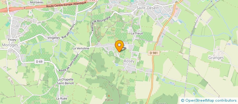 localisation de l'entreprise SCI DU CHAMP MARTIN  ROSEY