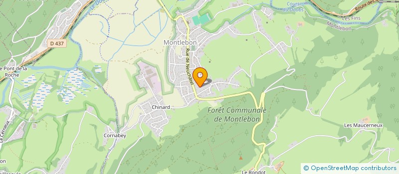 localisation de l'entreprise SCI DU CHAMP PROUVET  MONTLEBON