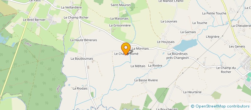 localisation de l'entreprise SCI DU CHAMP ROME  LIVRE-SUR-CHANGEON