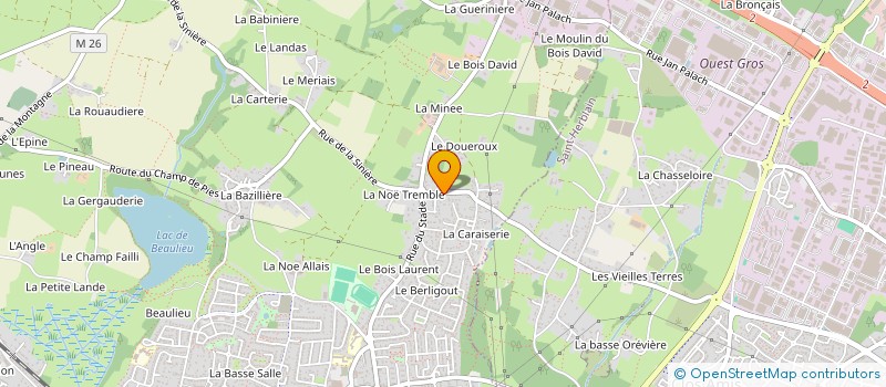 localisation de l'entreprise SCI DU CHAMP ROUAUD à COUERON