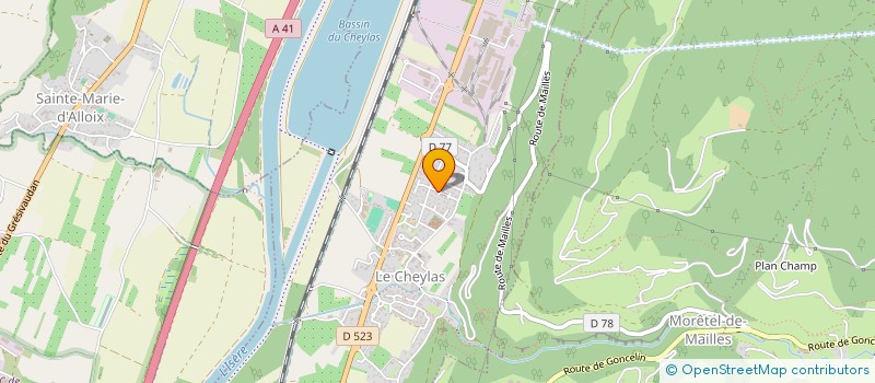 localisation de l'entreprise SCI DU CHAMP SAPPEY  CRETS EN BELLEDONNE