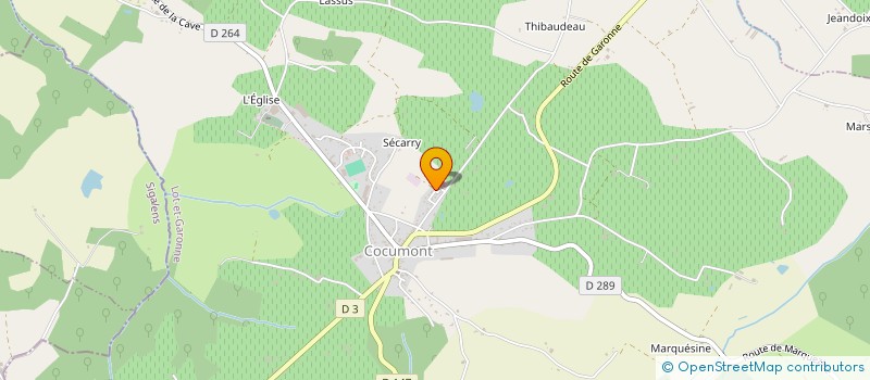 localisation de l'entreprise SCI DU CHANT DU COUCOU  COCUMONT