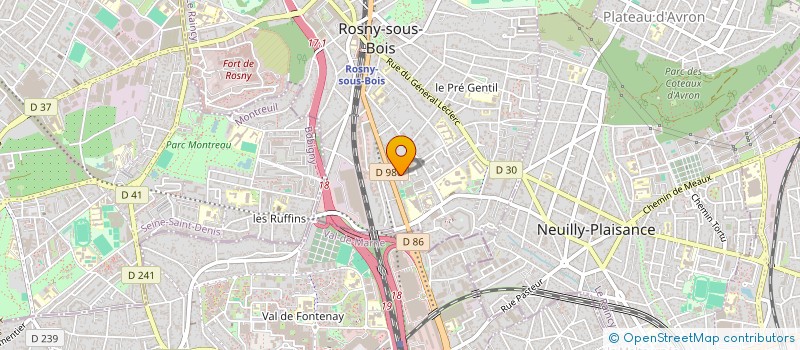 localisation de l'entreprise SCI DU CHANZY à ROSNY-SOUS-BOIS