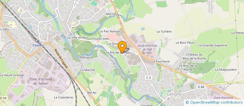 localisation de l'entreprise SCI DU CHAPEAU ROUGE  GETIGNE