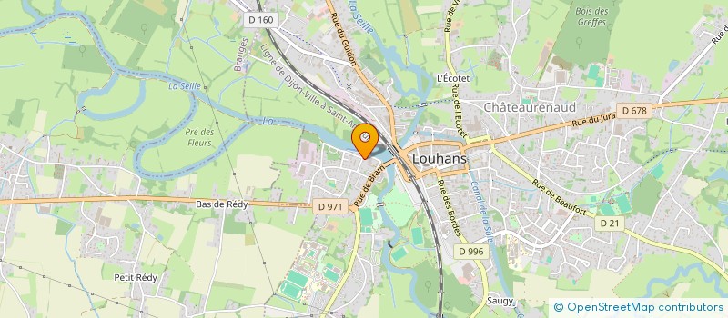 localisation de l'entreprise SCI DU CHAPEAU ROUGE à LOUHANS