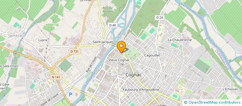 localisation de l'entreprise SCI DU CHARMANT à COGNAC