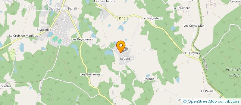 localisation de l'entreprise SCI DU CHARMANT JARDIN à COGNAC-LA-FORET