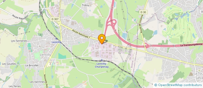 localisation de l'entreprise SCI DU CHARPENAY  LENTILLY