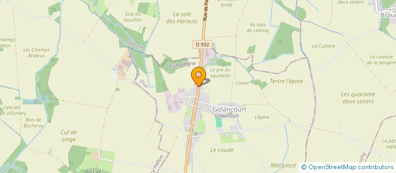 localisation de l'entreprise SCI DU CHARRON  GOLANCOURT