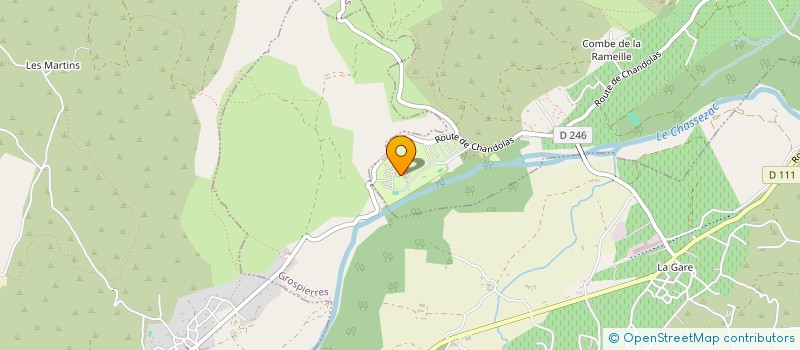 localisation de l'entreprise SCI DU CHASSEZAC à RUOMS